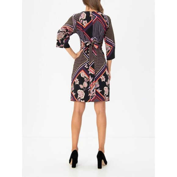 EMME MARELLA Dress Printed Belted Multicolor Dress sz. IT48  US 12 - Picture 4 of 11